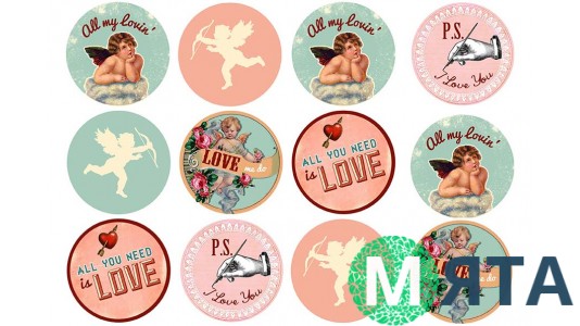 Картинки для капкейків День Св. Валентина