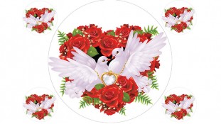 Харчова картинка Весільна 1