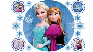 Холодне серце для круглого торта та капкейків