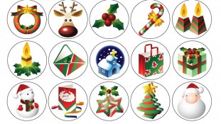 Новорічні картинки для капкейків