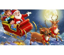 Санта-Клаус на оленях