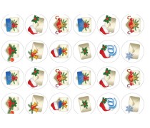 Картинки на капкейки Новорічні Конвертики