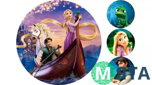 Рапунцель для круглого торта