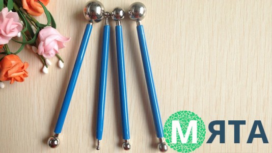 Набір металевих стеків з кульками для мастики