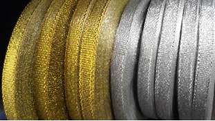 Стрічки парча 0,6 см, рулон