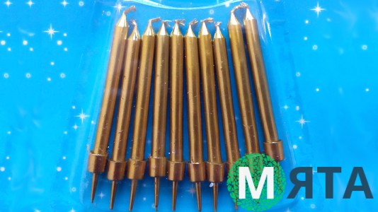 Золоті свічки для торта