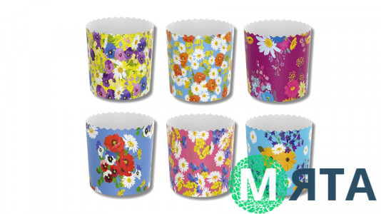 Паперова форма для паски мікс №11, 90х85 мм 