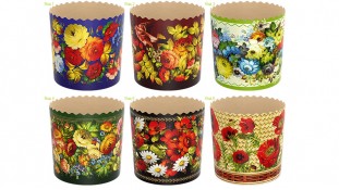 Паперова форма для паски №7 мікс 110х85 (375 грам)