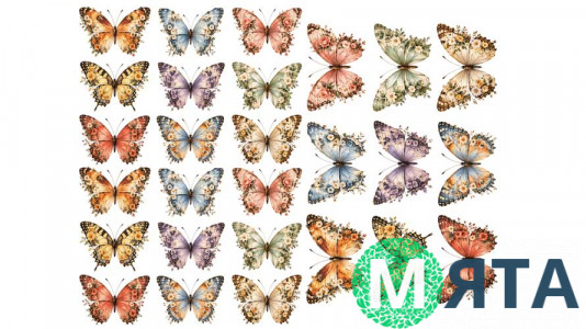 Їстівна картинка Метелики №30