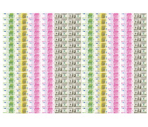 Їстівна картинка Долари та євро для капкейків 