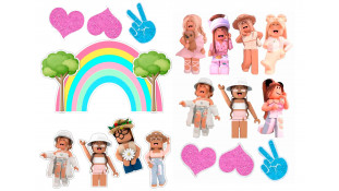 Їстівна картинка Roblox Дівчатка 2 (Роблокс)