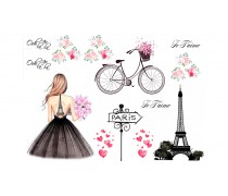 Їстівна картинка "Дівчина в Парижі" 2