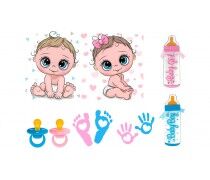 Їстівна картинка Дітки (гендерний торт)