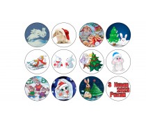 Новорічна картинка Зайці №3