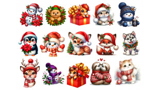 Їстівна картинка Новорічна картинка тваринки