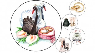 Харчова картинка Весільна 4