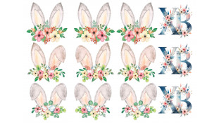 Їстівна картинка заячі вушка Великдень 36