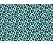 Їстівна картинка Бірюзовий Леопард фон 