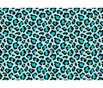 Їстівна картинка Бірюзовий Леопард фон 