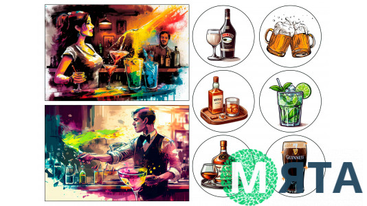 Їстівна картинка "Бармен"