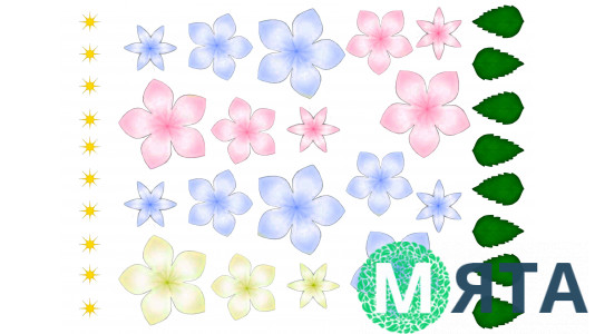 Їстівна картинка Заготівля для квітів