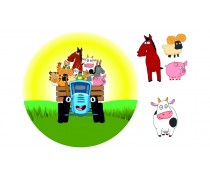 Їстівна картинка "Синій трактор" 1