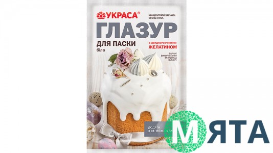 Глазур для паски з желатином