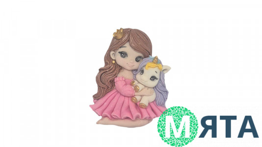 Шоколадна фігурка Mi-Mi Дівчинка з єдинорогом 2d