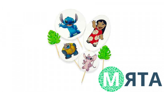 Набір цукрових топерів Стіч та Енджел