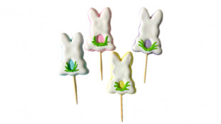 Цукровий топер Пасхальний Зайчик мікс, 1 шт