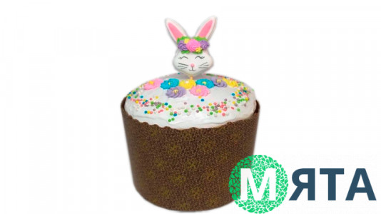 Набір цукрових прикрас Зайчик з віночком +посипка