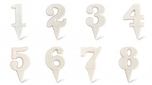 Шоколадний декор Цифра, Біла