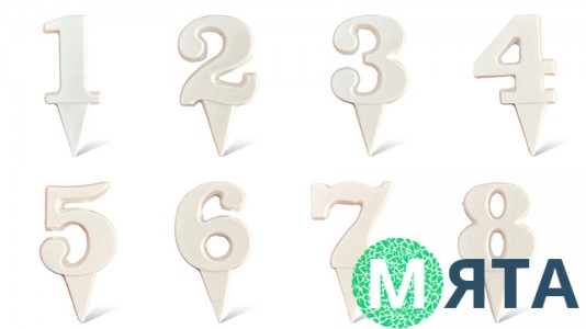 Шоколадний декор Цифра, Біла