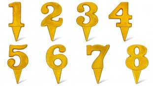 Шоколадний декор Цифра, Золота