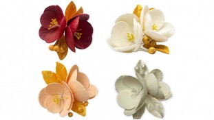 Цукрова прикраса Магнолія з листочками, 16 см