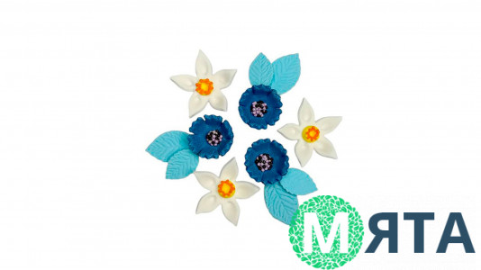 Набір цукрових прикрас Волошка та Нарцис