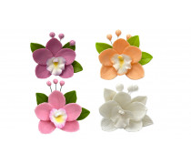 Цукрова прикраса Орхідея з листочками