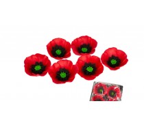 Цукровий декор Маки, 6 шт