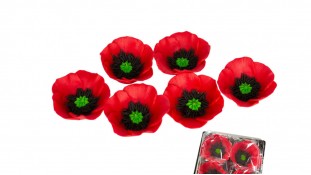 Цукровий декор Маки, 6 шт