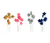 Набір Міні-зірочок на дроті, з гліттером, 7 шт.