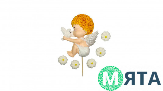 Набір цукрового декору Янгол  з голубом