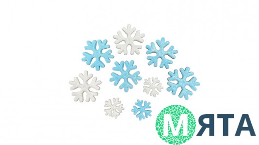 Набір цукрових фігурок Сніжинки, 9шт