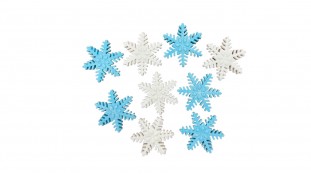 Набір цукрових фігурок Сніжинки фігурні, 9 шт