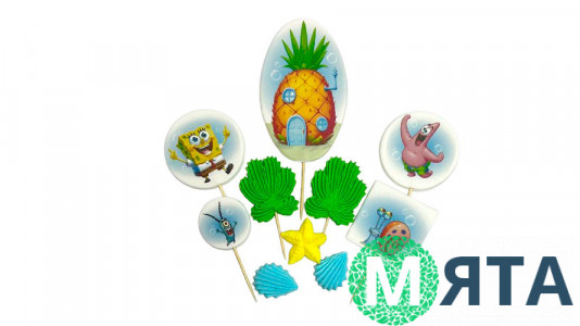 Набір цукрових топерів Губка Боб