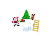 Набір цукрових топерів Новорічний з драбинкою