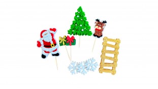 Набір цукрових топерів Новорічний з драбинкою