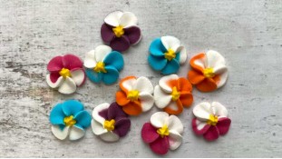 Набір цукрових прикрас "Фіалки"