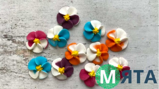 Набір цукрових прикрас "Фіалки"