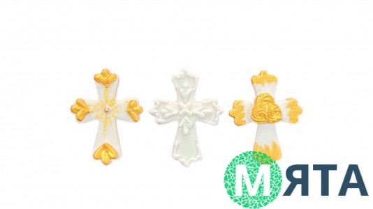 Цукрова прикраса Хрестик, 1 шт