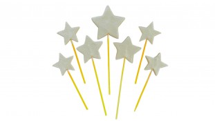 Цукрові зірочки на шпажках, Срібні